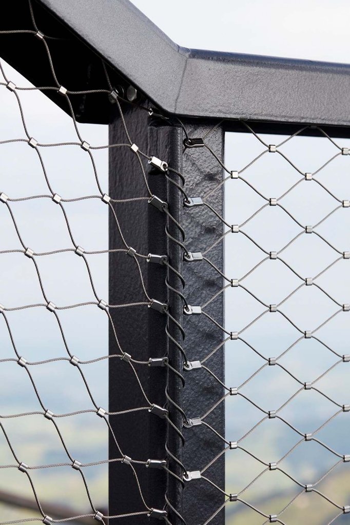 不銹鋼扣壓繩網(wǎng)(鋼套繩網(wǎng))樓梯扶手防護(hù)用不銹鋼繩網(wǎng)